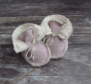 Baby Booties - Dusty Pink