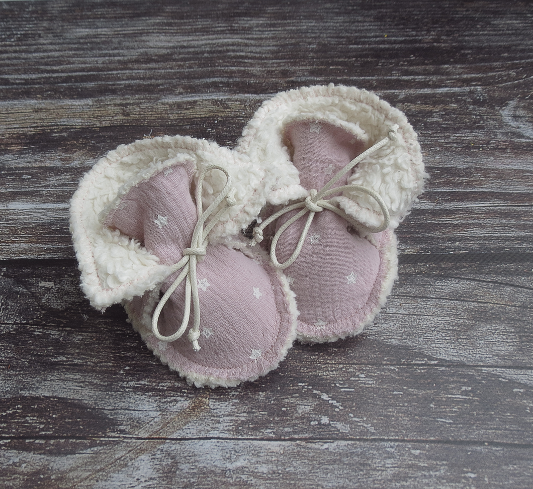 Baby Booties - Dusty Pink